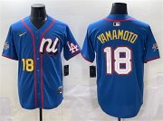 Men's National League #18 Yoshinobu Yamamoto Blue 2025 All-Star Edition Limited Stitched Baseball Jersey Cheap Wholesale