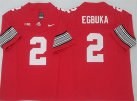 Cheap Men\'s Ohio State Buckeyes #2 Emeka Egbuka Red 2025 F.U.S.E. Limited Stitched Jersey
