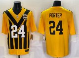 Men's Pittsburgh Steelers #24 Joey Porter Jr. Gold 1933 Throwback Alternate Football Stitched Game Jersey Cheap Wholesale