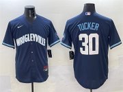 Cheap Men's Chicago Cubs #30 Kyle Tucker Navy City Connect Stitched Baseball Jersey