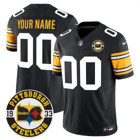 Men\'s Pittsburgh Steelers Throwback 1933 Patch black Vapor Limited All Stitched Jersey Cheap Wholesale