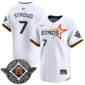 Men's Houston Astros #7 C.J. Stroud White 2025 City Connect Limited Stitched Baseball Jersey Cheap