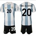 Men's Argentina #20 Alexis Mac Allister White Blue 2024-25 50th Anniversary Home Soccer Jersey Suit Cheap