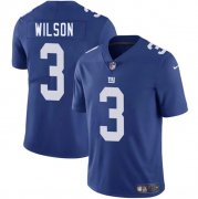 Cheap Men's New York Giants #3 Russell Wilson Blue 2025 Vapor Untouchable Limited Football Stitched Jersey