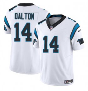 Men\'s Carolina Panthers #14 Andy Dalton White 2024 F.U.S.E. Vapor Limited Stitched Football Jersey