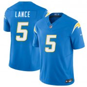 Cheap Men's Los Angeles Chargers #5 Trey Lance Blue 2025 F.U.S.E. Vapor Limited Football Stitched Jersey