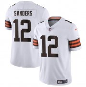 Cheap Men's Cleveland Browns #12 Shedeur Sanders White 2025 Vapor Limited Football Stitched Jersey