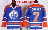 Wholesale Cheap Men's Edmonton Oilers #23 CARLSON Royal Blue Throwback CCM Jersey