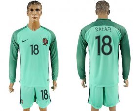 Wholesale Cheap Portugal #18 Rafael Away Long Sleeves Soccer Country Jersey