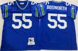 Cheap Men's Seattle Seahawks #55 Brian Bosworth Royal Throwback Football Stitched Jersey