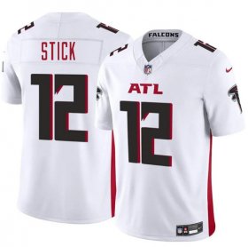 Cheap Men\'s Atlanta Falcons #12 Easton Stick White 2025 F.U.S.E. Vapor Untouchable Limited Football Stitched Jersey