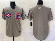 Cheap Men's Chicago Cubs Blank Gray 2025 Tokyo Series Limited Stitched Baseball Jersey
