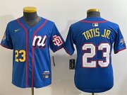 Cheap Youth National League #23 Fernando Tatis Jr. Blue 2025 All-Star Edition Limited Stitched Baseball Jersey