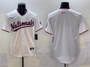 Cheap Men's Washington Nationals Blank White Limited Stitched Baseball Jersey