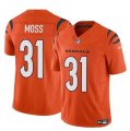 Cheap Men's Cincinnati Bengals #31 Zack Moss Orange 2024 F.U.S.E. Vapor Untouchable Limited Stitched Jersey