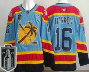Cheap Men's Florida Panthers #16 Aleksander Barkov Blue 2025 Stanley Cup Final Authentic Jersey