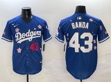 Cheap Men's Los Angeles Dodgers #43 Anthony Banda Royal 2025 Tokyo Series Limited Stitched Baseball Jersey