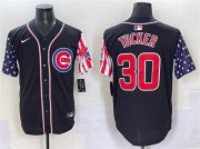 Cheap Men's Chicago Cubs #30 Kyle Tucker Black 2025 Independence Day Vapor Premier Limited Stitched Baseball Jersey