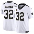Cheap Men's New Orleans Saints #32 Tyrann Mathieu White 2024 F.U.S.E With 4-Star C Patch Vapor Limited Stitched Football Jersey