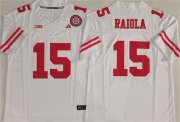 Cheap Men's Nebraska Cornhuskers #15 Dylan Raiola White F.U.S.E. With Patch Vapor Limited Stitched Jersey