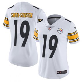 Wholesale Cheap Nike Steelers #19 JuJu Smith-Schuster White Women\'s Stitched NFL Vapor Untouchable Limited Jersey