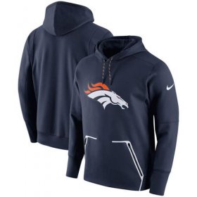 Wholesale Cheap Men\'s Denver Broncos Nike Navy Champ Drive Vapor Speed Pullover Hoodie