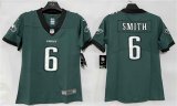 Women's Philadelphia Eagles #6 DeVonta Smith Green New Vapor Untouchable Limited Football Stitched Jersey(Run Small) Cheap Wholesale