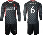 Wholesale Cheap Men 2021 Liverpool away long sleeves 6 soccer jerseys