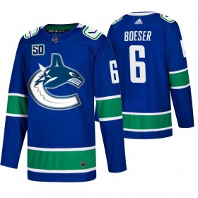 Wholesale Cheap Men\'s Vancouver Canucks #6 Brock Boeser Adidas Blue 2019-20 Home Authentic NHL Jersey