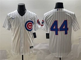Men\'s Chicago Cubs #44 Anthony Rizzo White Cool Base Stitched Baseball Jersey Cheap