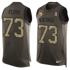 Wholesale Cheap Nike Vikings #73 Sharrif Floyd Green Men\'s Stitched NFL Limited Salute To Service Tank Top Jersey