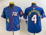 Cheap Youth National League #4 Pete Crow-Armstrong Blue 2025 All-Star Edition Limited Stitched Baseball Jersey