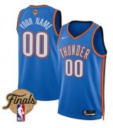 Men's Oklahoma City Thunder Active Player Custom Blue 2025 Icon Edition Stitched Basketball Jersey Cheap