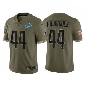Wholesale Cheap Men\'s Detroit Lions #44 Malcolm Rodriguez Olive 2022 Salute To Service Limited Stitched Jersey