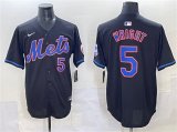 Men's New York Mets #5 David Wright Black Limited Stitched Baseball Jersey Cheap Wholesale