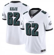 Men's Philadelphia Eagles #62 Jason Kelce White 2024 F.U.S.E. Vapor Untouchable Limited Football Stitched Jersey Cheap Wholesale