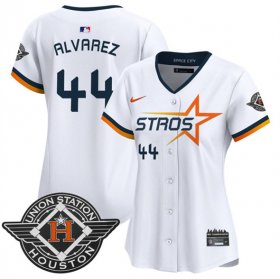 Women\'s Houston Astros #44 Yordan Alvarez White 2025 City Connect Limited Stitched Baseball Jersey(Run Small) Cheap