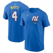 Cheap Men's National League #4 Ketel Marte Royal 2025 All-Star Edition Name & Number T-Shirt