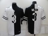Wholesale Cheap Men's Nike Denver Broncos #3 Russell Wilson Black And White Split Vapor Untouchable Limited Jersey