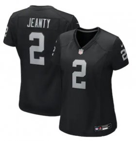 Cheap Women\'s Las Vegas Raiders #2 Ashton Jeanty Black 2025 F.U.S.E. Vapor Stitched Football Jersey