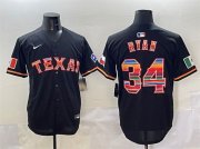 Cheap Men's Texas Rangers #34 Nolan Ryan Black Mexico Limited Stitched Baseball Jersey
