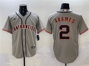 Cheap Men's San Francisco Giants #2 Willy Adames Gray Cool Base Stitched Baseball Jersey