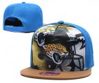 Wholesale Cheap Jaguars Team Logo Blue Adjustable Leather Hat TX