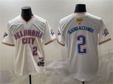 Cheap Men's Oklahoma City Thunder #2 Shai Gilgeous-Alexander White 2025 Finals Vapor Stitched Baseball Jersey
