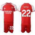 Men's Arsenal F.C #22 David Raya Red 2025 Home Soccer Jersey Suit Cheap