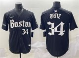Men's Boston Red Sox #34 David Ortiz Black Gothic Vapor Limited Stitched Baseball Jersey Cheap