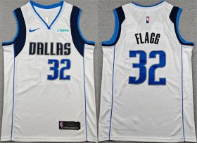 Cheap Men\'s Dallas Mavericks #32 Cooper Flagg White 2025 Association Edition Stitched Basketball Jersey