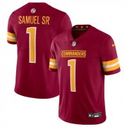 Men's Washington Commanders #1 Deebo Samuel Sr Burgundy 2025 Vapor Limited Football Stitched Jersey Cheap