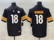 Men's Pittsburgh Steelers #18 Will Howard Black 2025 Vapor Limited Football Stitched Jersey Cheap Wholesale