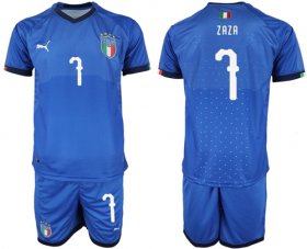 Wholesale Cheap Italy #7 Zaza Home Soccer Country Jersey